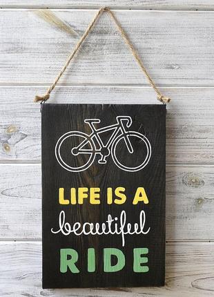 Табличка «life is a beautiful ride»