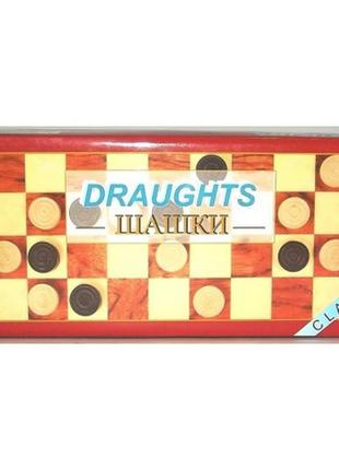 Комплект дерев'яних фігур для гри в шашки