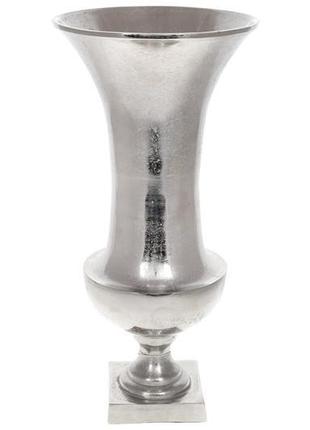 Декоративна алюмінієва ваза 49см, колір - срібний1 фото