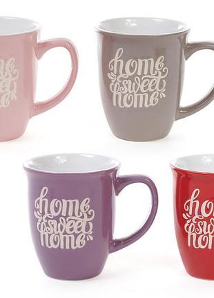 Кухоль керамічний "home sweet home", 460 мл, 4 види