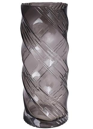 Ваза скляна infinitty 25см, колір - чорний