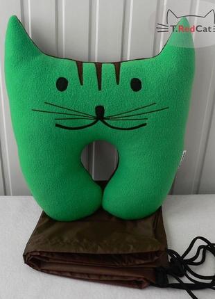 Дорожня подушка-кіт + сумочка в подарунок4 фото