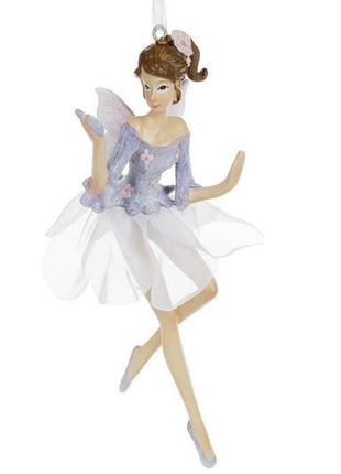 Декоративна підвісна фігурка фея 15.5см, колір - ліловий, 2шт