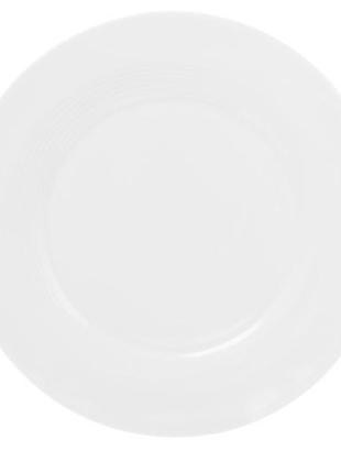 Набір (6шт.) порцелянових обідніх тарілок 25см, колір - білий