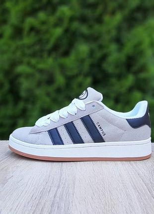 Жіночі кросівки adidas campus сіро бежеві