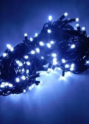 Гірлянда вулична нитка 160 led, холодний білий немиготливий, 1...