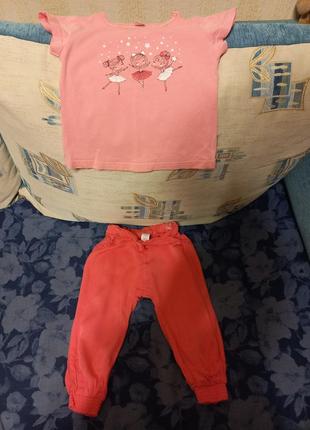Літній комплект для дівчинки (футболка і штани)