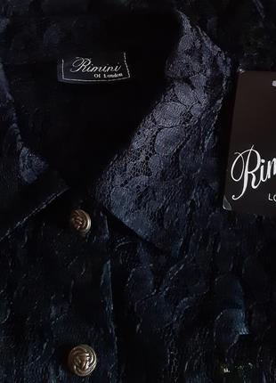 Шикарная чёрная ажурная блузка rimini of london made in uk с биркой, молниеносная отправка7 фото