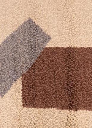 Триколірний килим: бежевий, світло-коричневий, сірий5 фото