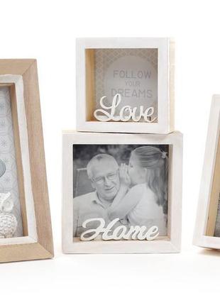 Рамка для фото об'ємна настільна home 11см, розмір 10*10см