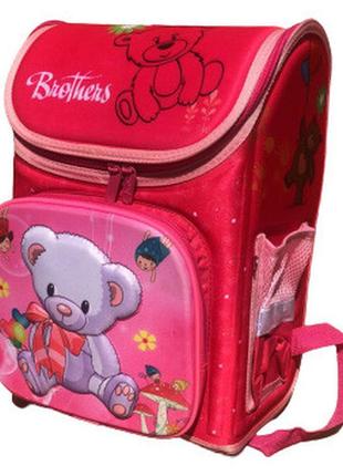 Рюкзак шкільний ортопедичний каркасний "ведмедик" 35*26*16см