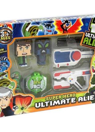 Ben ten бен тен фігурки трансформери + годинник з дисками+ 2 п...