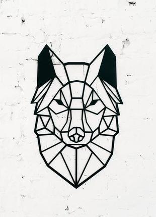 Полигональная картина "волк"1 фото