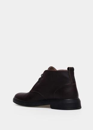 Мужские темно-коричневые нубуковые туфли - дезерты3 фото