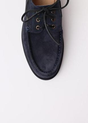 Мужские темно-синие кожаные туфли - трексайдеры3 фото