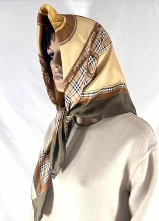 Burberry красивая винтажный шелковый платок