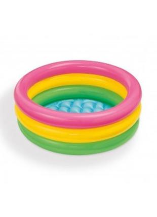 Дитячий басейн intex "sunset glow baby pool", 34л, 61*22 см