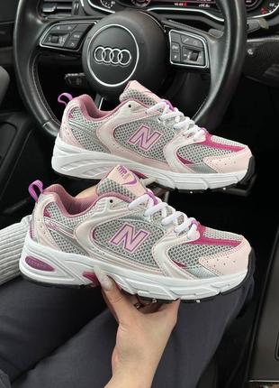 Жіночі кросівки в стилі new balance 530 нью беленс / демісезонні / весняні, літні, осінні / шкіра, сітка / білі, чорні, бежеві, сині, рожеві, сірі