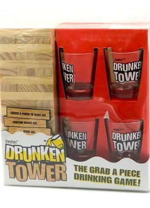 Гра настільна дженга "п'яна вежа" зі стопками 4шт
