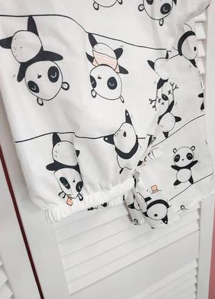 Пижама с рубашкой "панды на белом фоне"7 фото