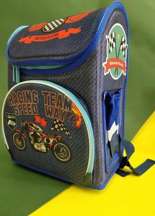 Рюкзак шкільний ортопедичний каркасний "мото" 35*26*16см