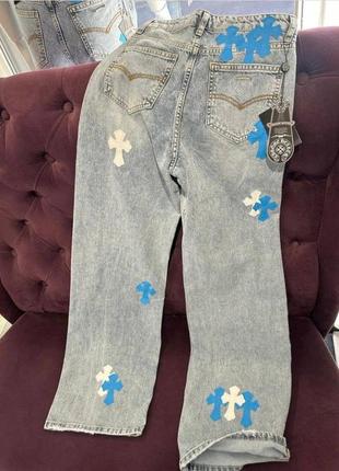 Стильные джинсы chrome hearts2 фото