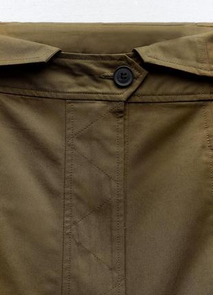 Хлопковая юбка миди от zara, размер м7 фото