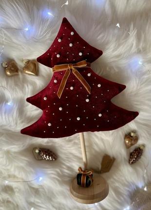 Текстильна новорічна ялинка1 фото