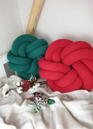 Подушка вузол | декоративна подушка | незвична подушка | подушка плетена2 фото