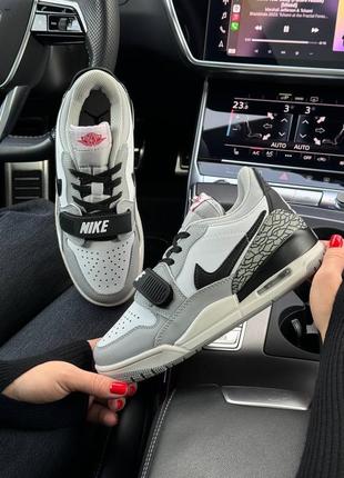 Женские кроссовки в стиле nike air jordan legacy 312 low найк джордан / демисезонные / весенние, летние, осенние / обувь / кожа / белые, черные, серые5 фото