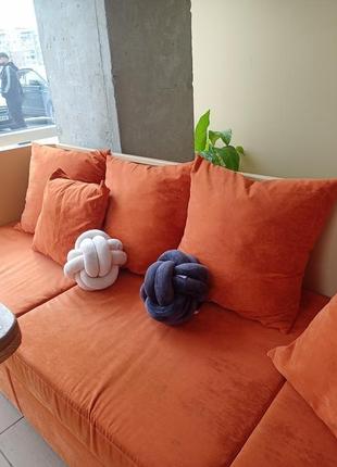 Подушка вузол | подушка плетена | подушка  декоративна4 фото
