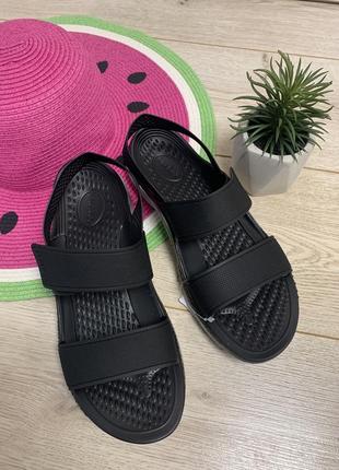 Жіносі босоніжки crocs literide 360 sandal 206711 black/light grey1 фото