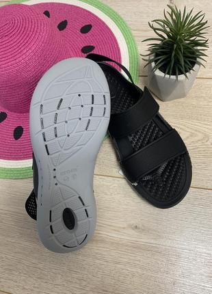 Жіносі босоніжки crocs literide 360 sandal 206711 black/light grey3 фото