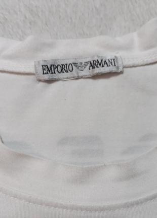 Белая футболка armani4 фото