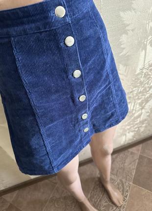 Вельветовая юбка-трапеции2 фото