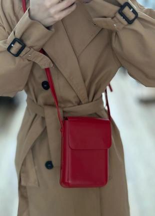 Женская прямоугольная сумочка-планшет через плечо для телефона
