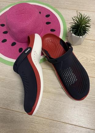 Мужские кроксы crocs literide 360 navy/red 206708