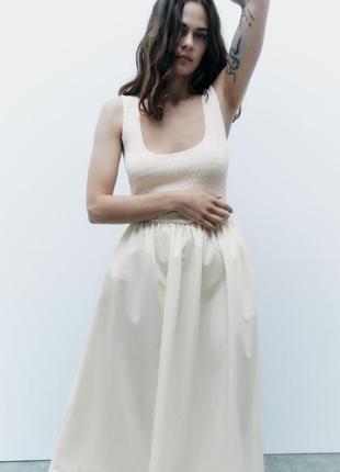 Нереально крутое платье миди от zara, размер s7 фото