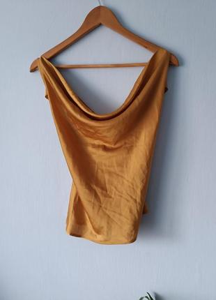 Майка оригинальная блузка золотистый цвет