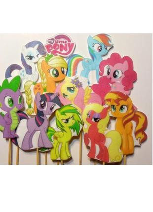 Украшения, топперы на торт ручной работы пони my little pony