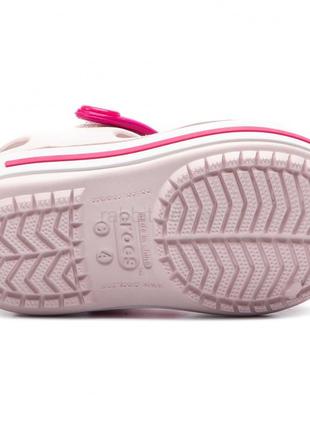 Крокс сандалі дитячі бежеві crocs crocband sandal kids barely pink4 фото