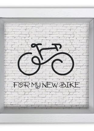 Деревянная копилка "for my new bike"