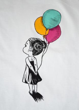 Летняя женская футболка с принтом2 фото