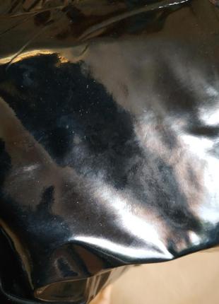Лаковые глянцевые лосины черные под эко кожу2 фото