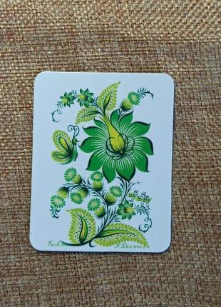 Сувенирный магнит «зеленый цветок». магнитик на холодильник