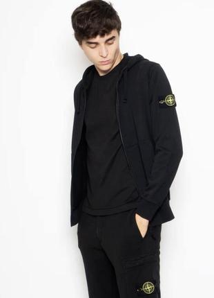 Zip hoodie stone island black