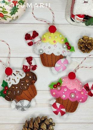 Набір тістечок з фетру