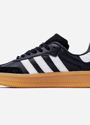 Чоловічі кросівки адідас самба adidas samba xlg black/white gum platform6 фото