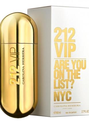 Carolina herrera 212 vip парфумована вода edp 80ml (кароліна х...