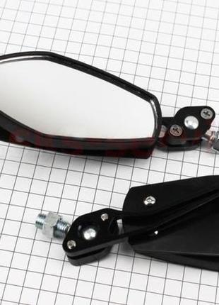 Дзеркала мото (метал) sport чорні (різьба м8/10)